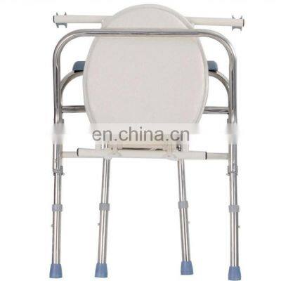 Folding Manual Portable Commode Chair Steel Folding Western Over Commode Toilet Chair