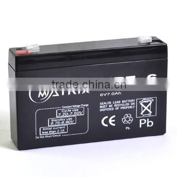 AGM 6v sla battery 7ah for Emergency exit Lights