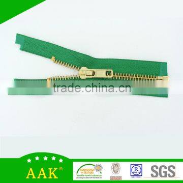 Brass Open end metal zip