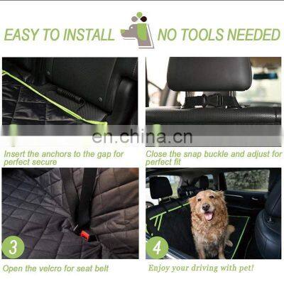 Custom Non-Slip Waterproof Pet Car Seat Cover Car Dog Mat Side Flaps photo-2