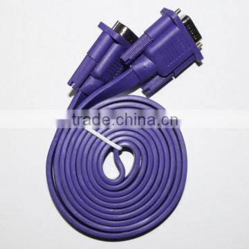 15 Pin ( 3+4 ) Male to Male FLAT VGA CABLE With Gold or Nickel Plated Connector photo-3