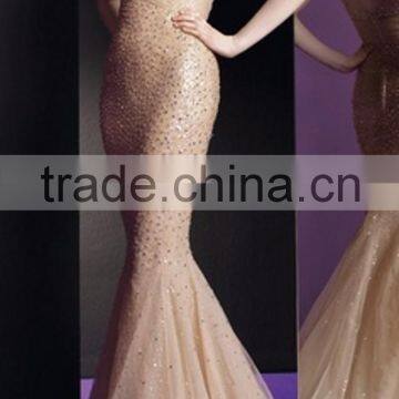 Charming Shealth Style Champagne Floor Length Colored Evening Dresses