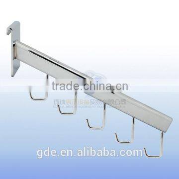 China metal chrome 5-hook gridwall faceout hook