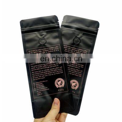 Custom Printed 3 Sides Sealed Mini Packaging Zipper Hot Sealed Food Bag/Coffee Bag With Hang Hole