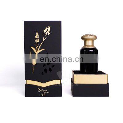 Laser cut engraved paper perfume gift packaging  box with envelope