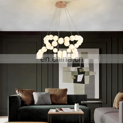 High Quality Fashion Indoor Decoration Bedroom Black Gold Color LED Modern Chandelier Pendant Light