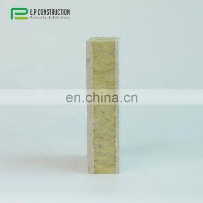 50 mm 75mm 100mm 250mm Thick Structural Workshop Silica Slate Fire Rated Roof Price Rock Wool Sandwich Wall Panels Board photo-2