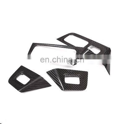 Real Carbon Fiber Car Interior Window Lift Button Frame Trim For Porsche Cayenne Left Hand Drive Accessories photo-2