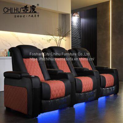CHIHU Theater Furniture Low MOQ Electric Recliner Home Theater 3 Seater Furniture Chairs photo-4