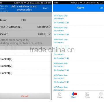 APP Remote Control 3 Outlets 6 Plugs Extension Home Alarm Smart WiFi Power Socket Compatible With 16pcs 315Mhz OR 433Mhz Sensors photo-5