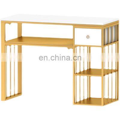 Manicure Table And Chair Set Marble Iron Double Table Single Nail Table photo-4