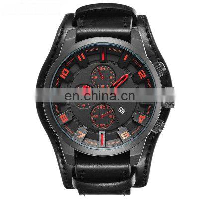 Curren 8225 High Quality Japan Quartz Movement Hand Watch Waterproof Alloy Analog Men's Wrist Watches
