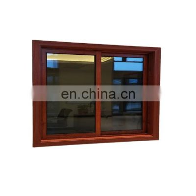 Powder coated aluminum sliding windows Wood color alu sliding window