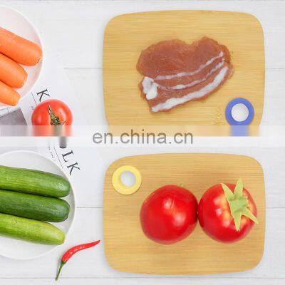 Small Organic Bamboo Wood Cutting Board Set Fruit Cutting With Hole photo-5