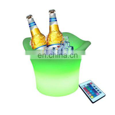 Fashionable Bar Accessories Custom Logo LED Light Ice Bucket LED Bar Light Up Club Bar Cooler Ware Ice Bucket