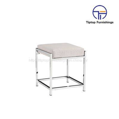 Factory Wholesale Solid Color Collapsible Pu Leather Folding Storage Stool Ottoman photo-2