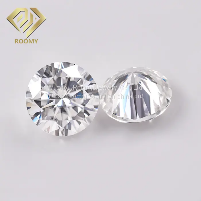 Wuzhou Wholesale Synthetic Stone 1 Carat Round Brilliant Cut Gh I-J Moissanite Loose Gemstone Diamond