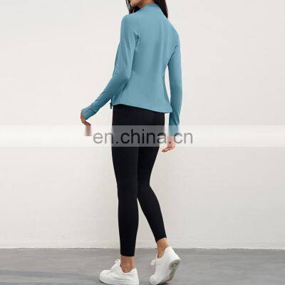 Outdoors Gym Fitness Wear Fleece Leggings Suits Custom Logo Yoga Sports Sets With Jackets For Women photo-4