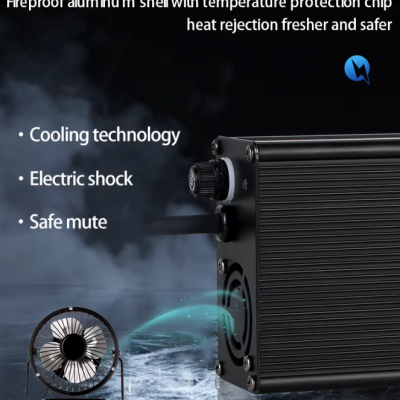 8A Fast Charger for 42V-48V Lithium Batteries With Overcharge Protection - E-Bike & Scooter Compatible