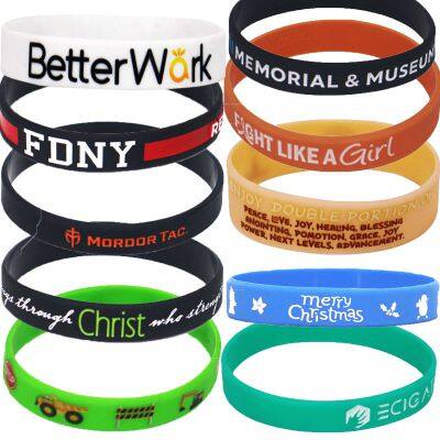 Best Seller Customized Patriotic Reflective Design 100% Silicone Bracelet for Party Gathering