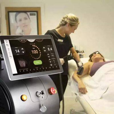 Dispositivo de depilación y belleza con sistema Android vertical, resolución alta de 4K, diodos superiores SR HR de 808 nanómetros. Certificado CE photo-5