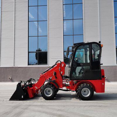HZM807 mini wheel Loader for Private Hydrostatic Transmission Wheel Loader Yellow 3600rpm