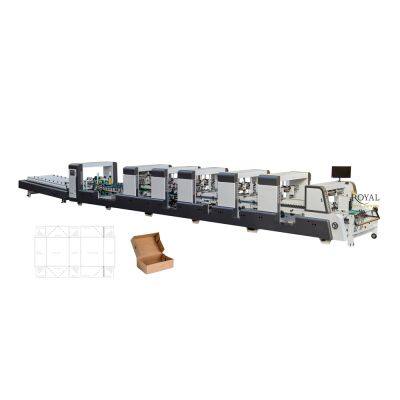 RYHH-1450FS Automatic efficient 4 6 corner pizza box making folder gluer machines