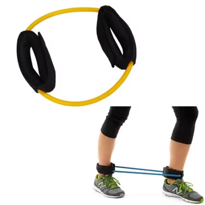 Leg Trainer O Shaped Leg Resistance Band Trainer Exercise Ankle Stretching Cuff Elastic Tube