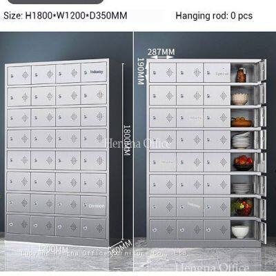 Hengna Armário de Aço Inoxidável Personalizável - Armário de Armazenamento para Ginásio de 304 com Múltiplas Portas photo-2