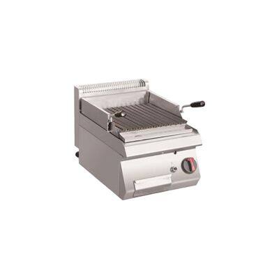Commercial Countertop Gas Lava Rock Grill 400x700mm with 6.9kW Fan Power
