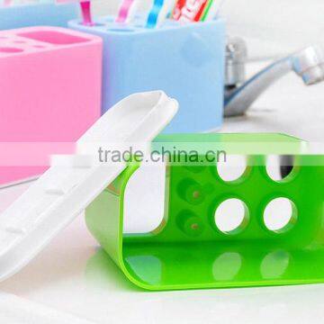 Multi-color Creative Plastic 8 Holes Toothbrush Holder photo-3