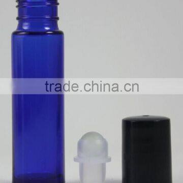 10ml Frosted Blue Glass Roll On Bottle, Original cobalt frosting blue glass roll on bottle