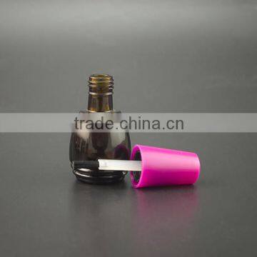 Free Samples! Wholesale Empty Unique Amber Glass Nail Polsih Bottles With Brush Caps photo-6
