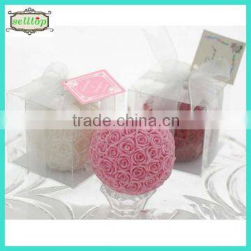 Hot sell flower ball wedding giveaways candle