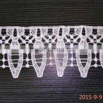 2016 Fashion Embroidery Cotton Lace Fabric Barcode Lace for Garment photo-4