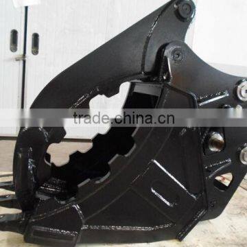 Fixed hydraulic bucket grapple for 2-3 tons excavator