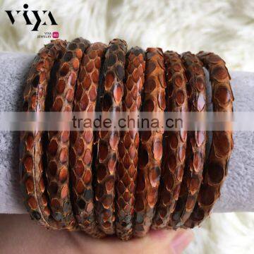 Hot Sale Snake Skin Strap, 5mm Round Leather Cord, High Class Snake Skin Leather Cord photo-4
