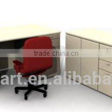 Steel office furniture front desk with drawer