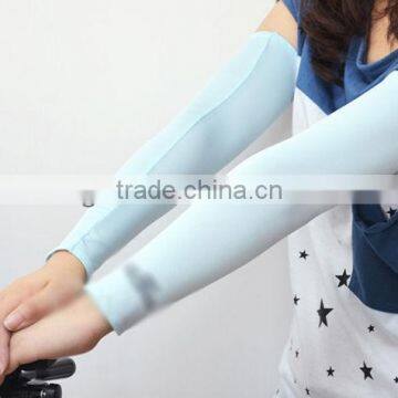 Sky Blue Girl Lady Woman Bike Bicycle Riding UV Sun Protection Arm Sleeves