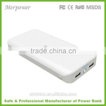 2014 Popular LED Torch Dual USB Output Power Bank 20000mah photo-2