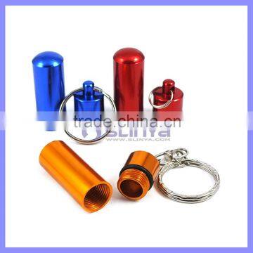 52mm Long 14mm Wide Golden/green/silver Mini Waterproof Portable Pill Bottle