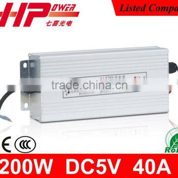 200w 5v 40a Android Tablet Power Supply With CE RoHS, Factory