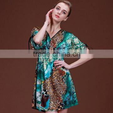 Sexy Women Silk Satin Pajamas Nightdress Nightskirt Lingerie Sleepwear