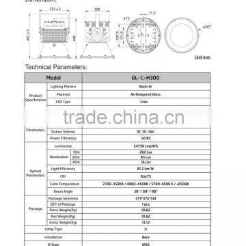High Bay Led Light 300w ul Tuv Saa for Commercial Use Sports Stadium photo-3