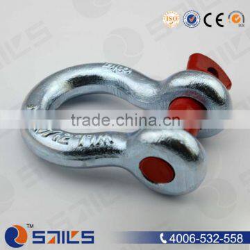 red hot-dip galvanized us type alloy steel lifting shackle with screw pin