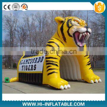 Fantasty Inflatable tiger Tunnel/Inflatable football helmet tunnel /inflatable football tunnel tent