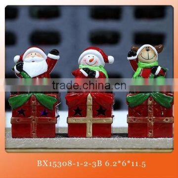 2015 Diy Ceramic Christmas Decorations Santa With LED photo-2