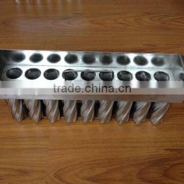 18 Cavities Drill Shape Stainless Steel Ice Popsicle Mould Maker