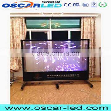 oscarled shenzhen manufacturer XR 16H full color led wall curtain led glass screen display window glass led board