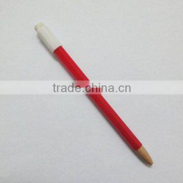 imitating wooden mechanical pencil with eraser and sharpener